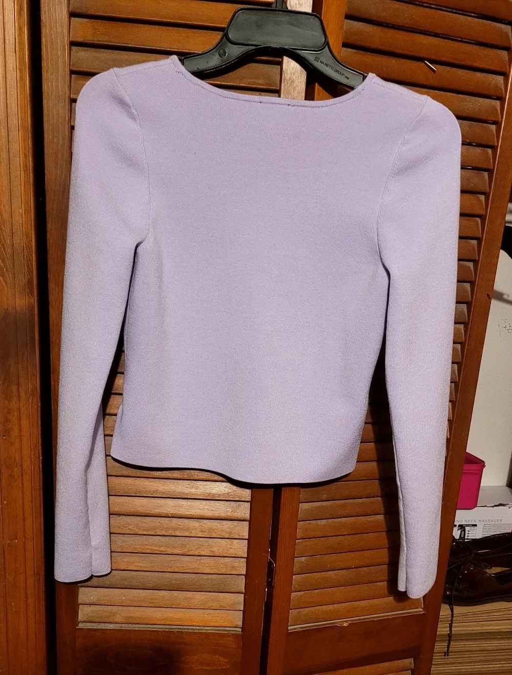Express Lavender Button-Front V-Neck Cardigan Ladies Large - Picture 6 of 6